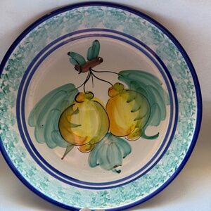 Vietri Italy Handpainted Lemons Large Platter